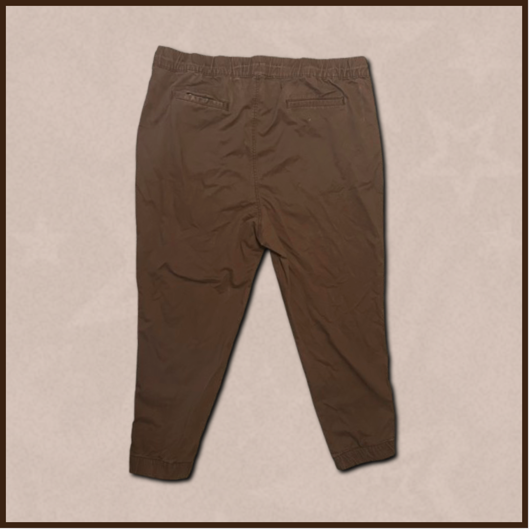 brown old navy "modern jogger"