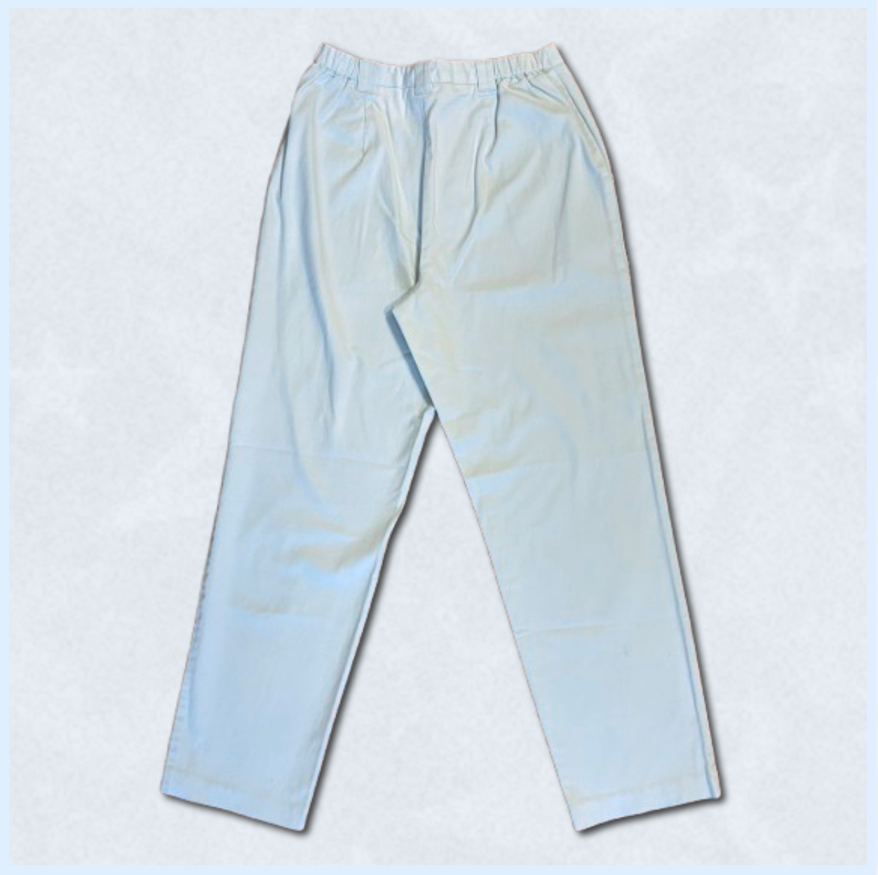 light blue business-casual pants
