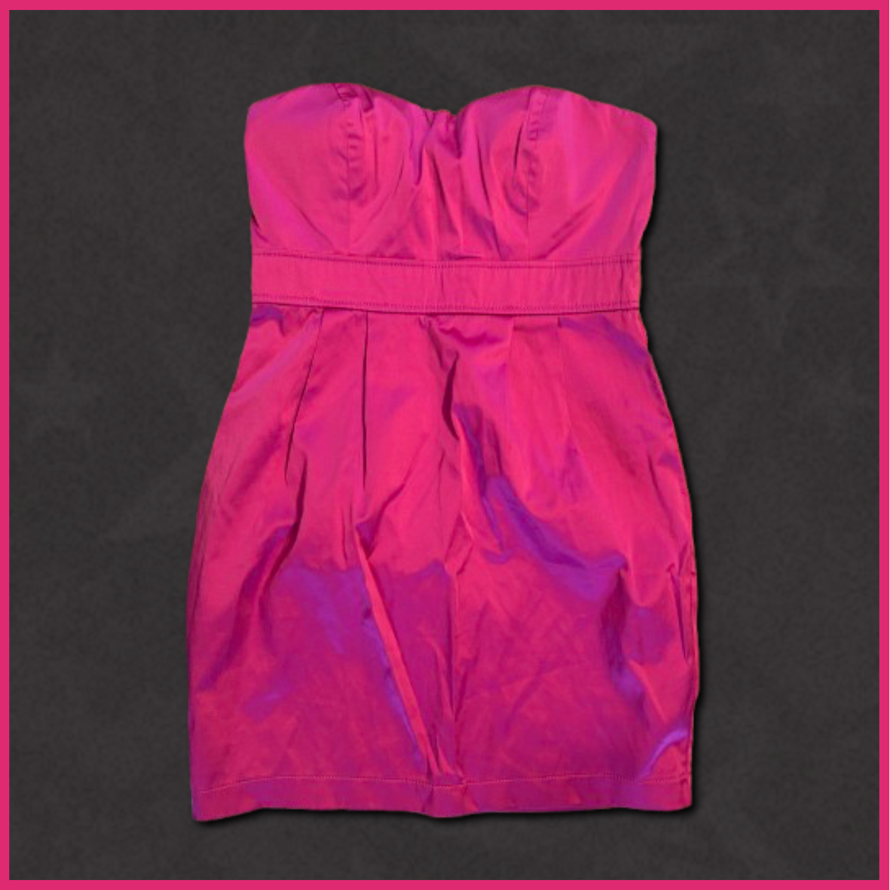 bright pink mini sleeveless dress