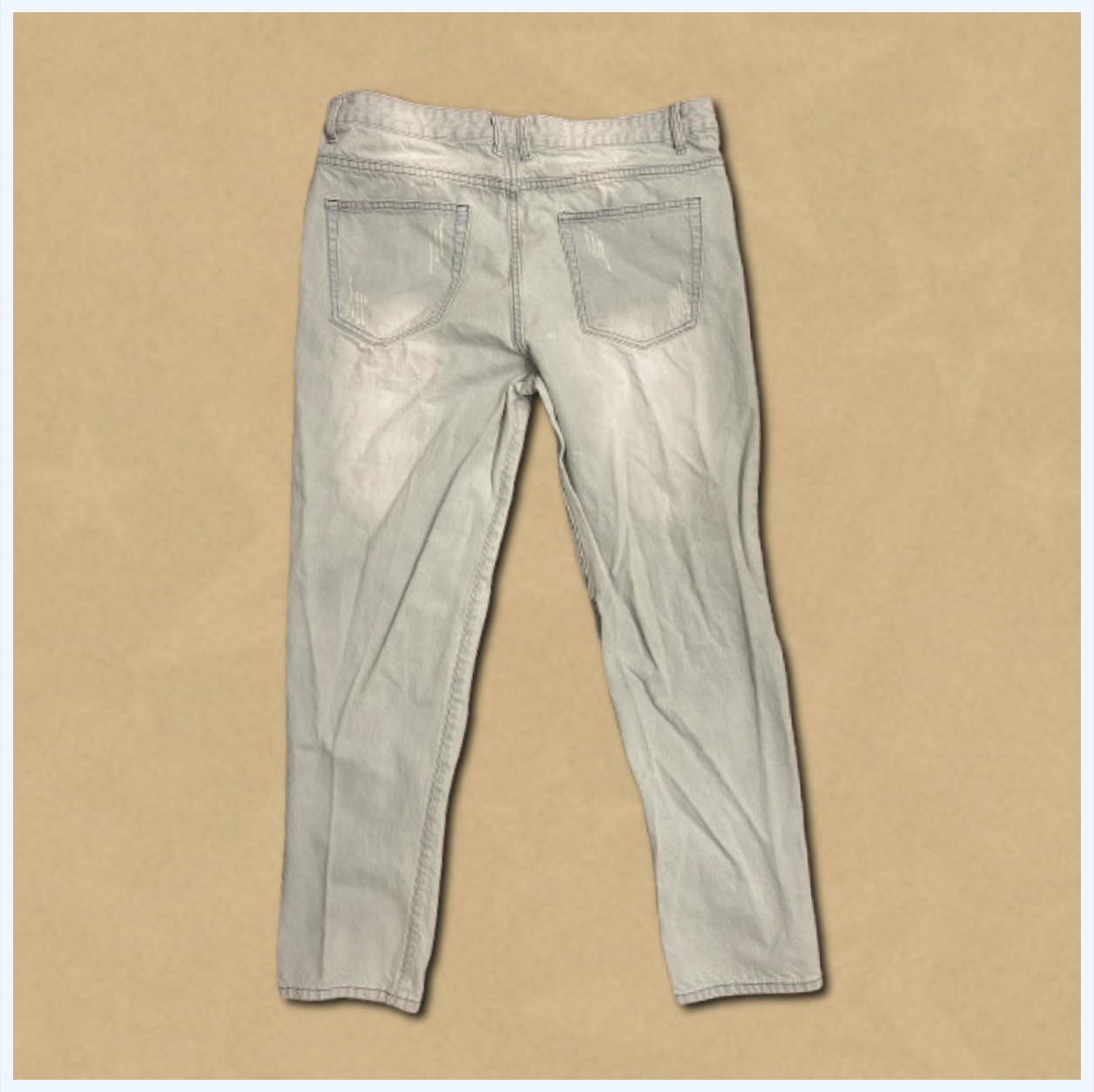 light wash slightly distressed jeans