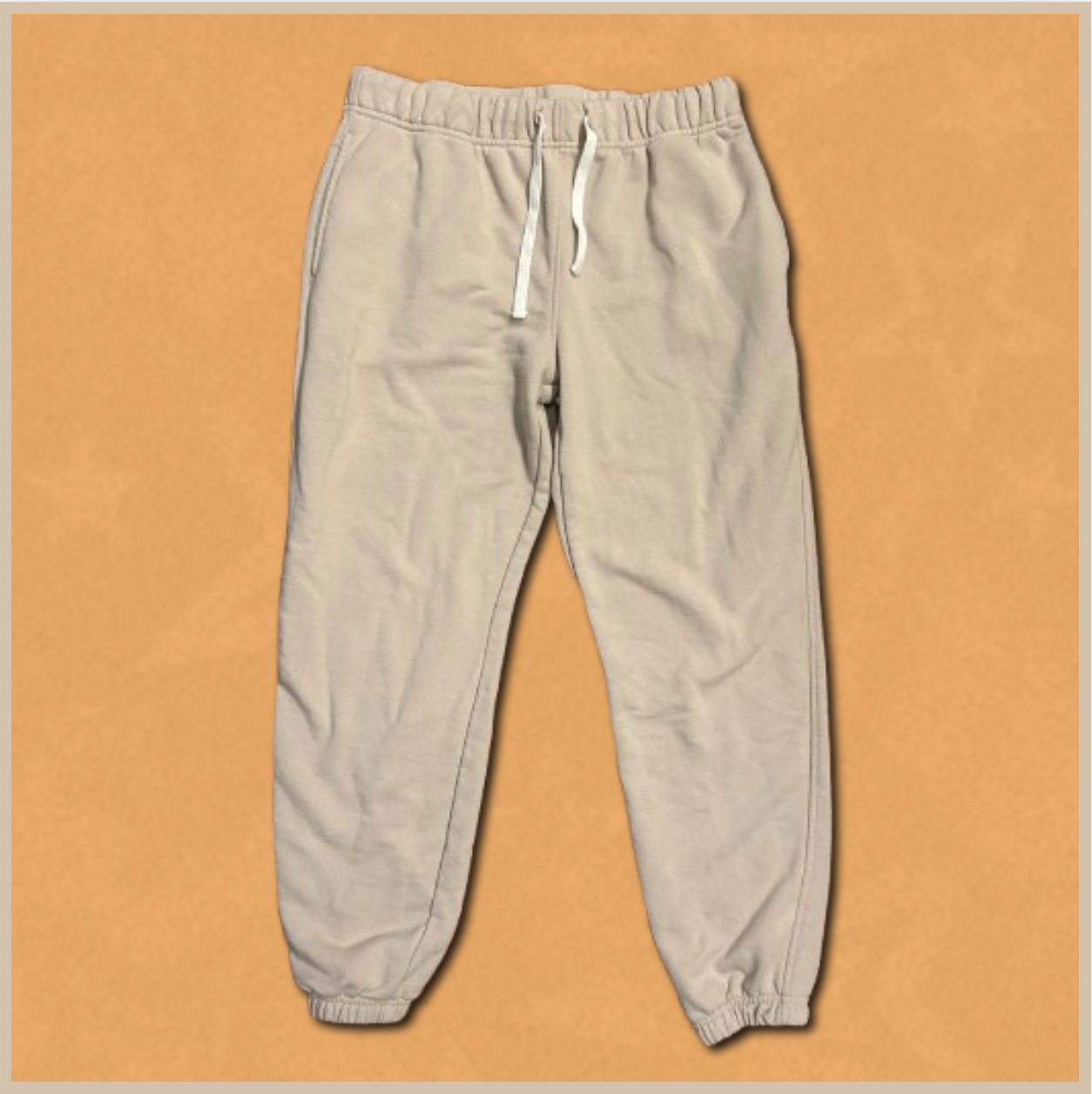 beige cuffed joggers