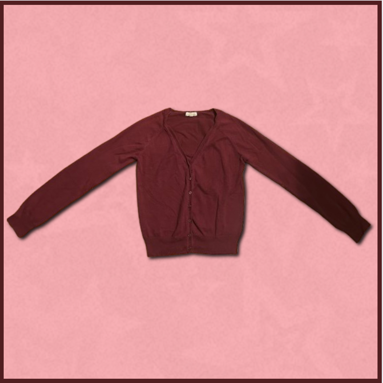 dark burgundy cardigan