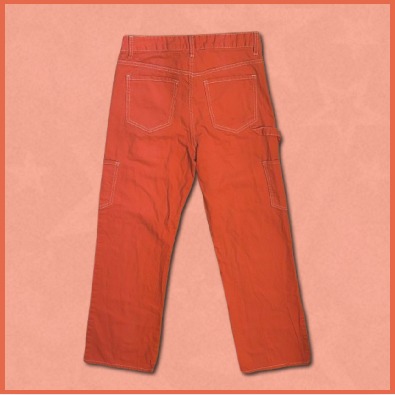 red-ish orange cargo pants