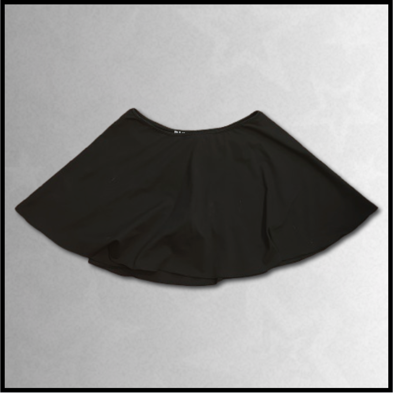 plain black skirt with shorts underneath
