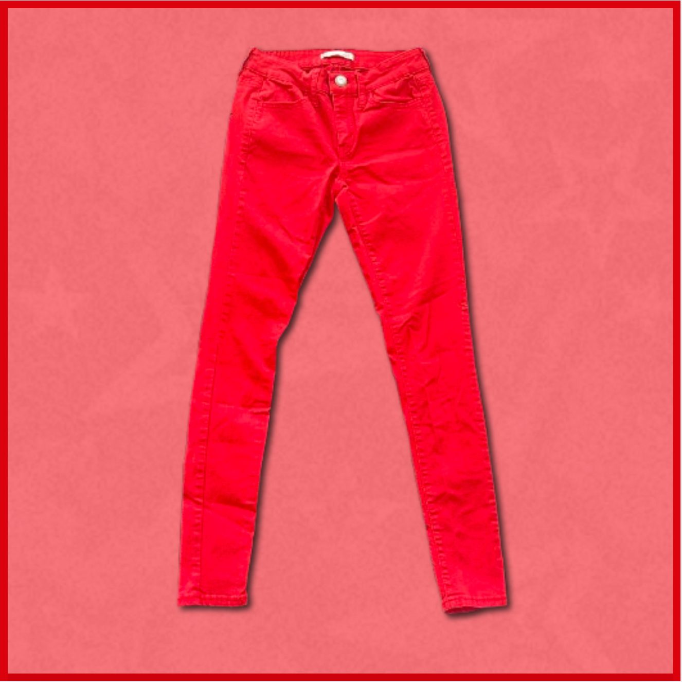 red low rise jeggings