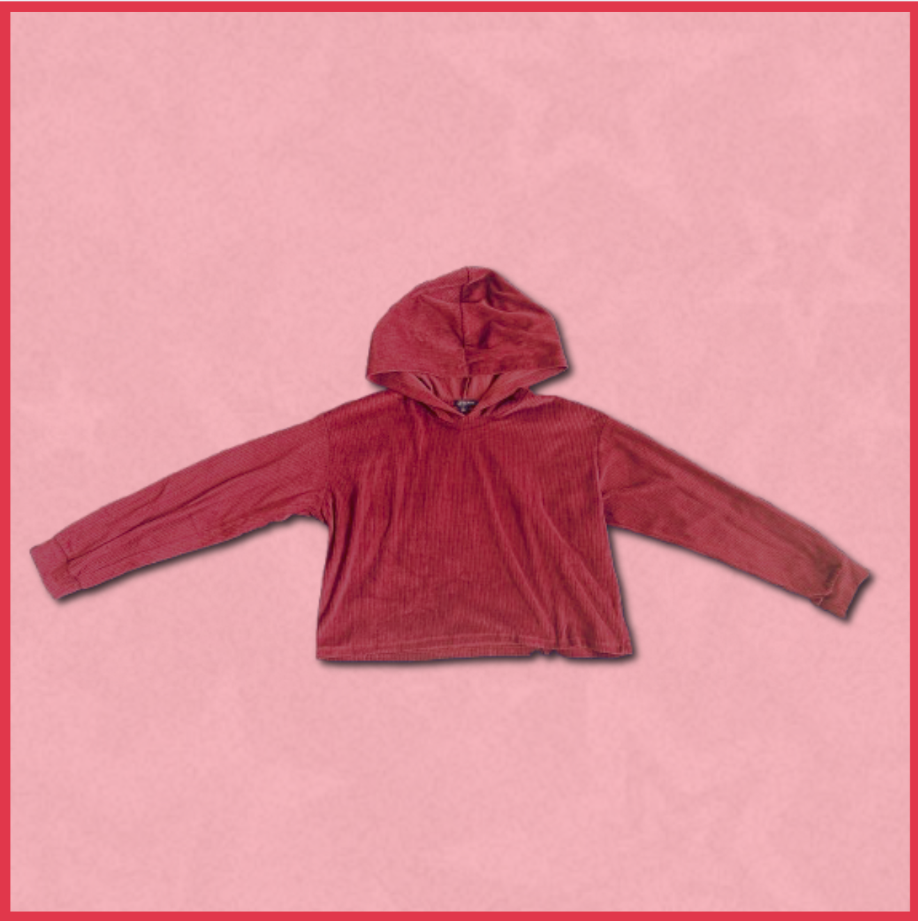 soft dark burgundy hooded sweater
