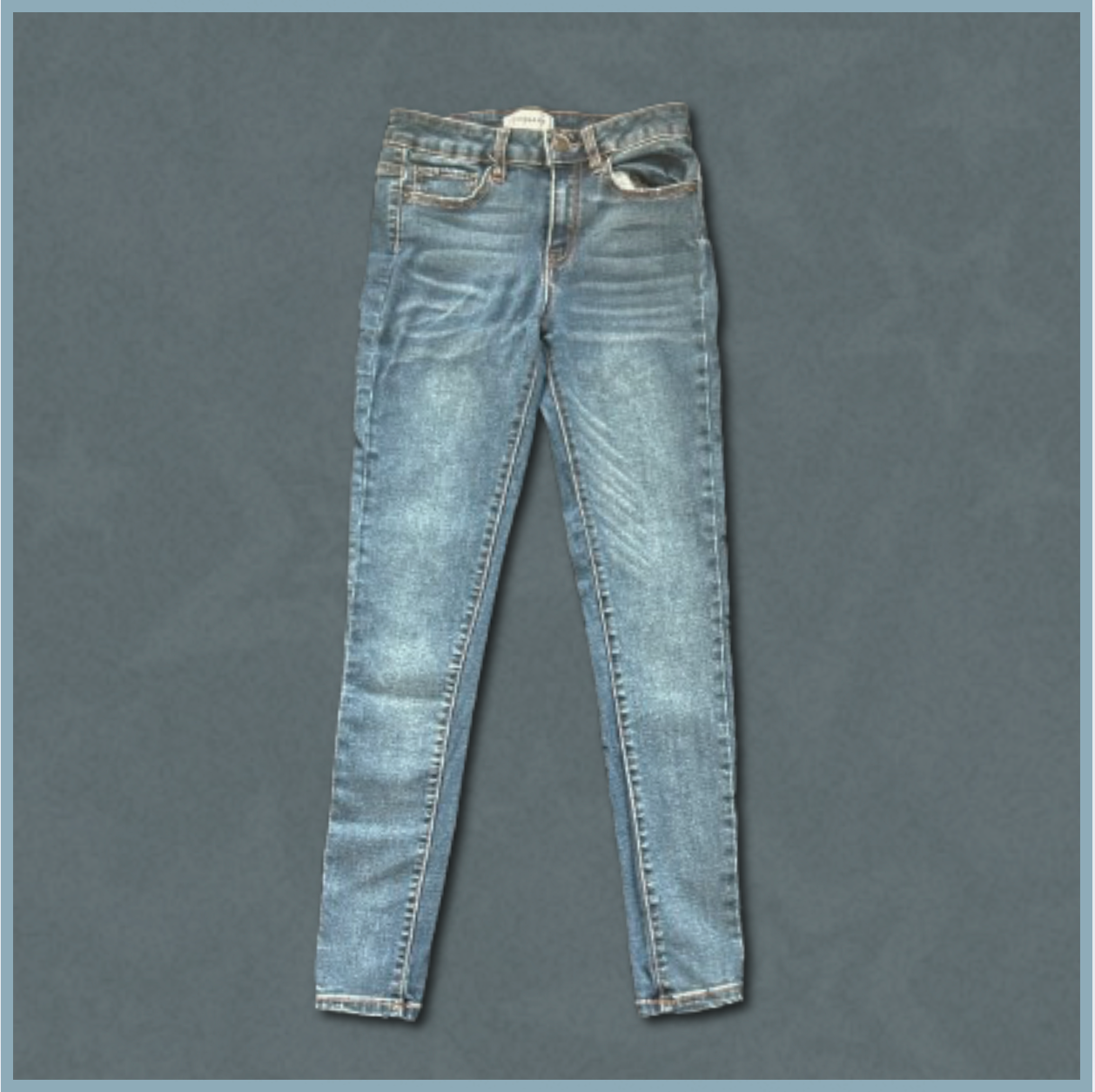 medium-wash skinny jeans