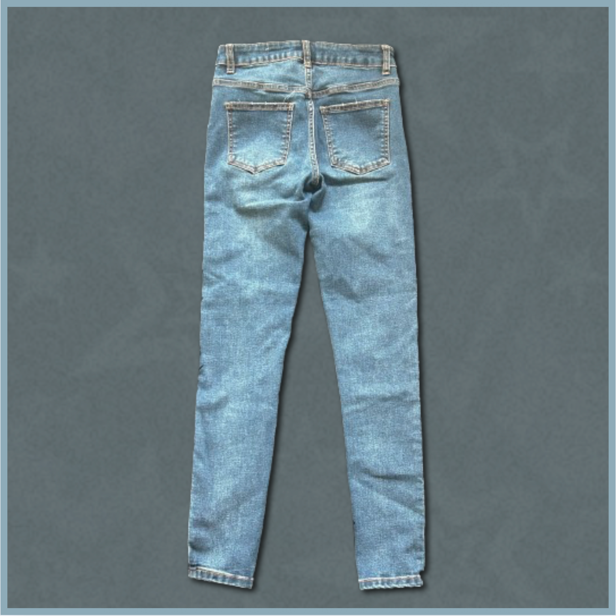 medium-wash skinny jeans