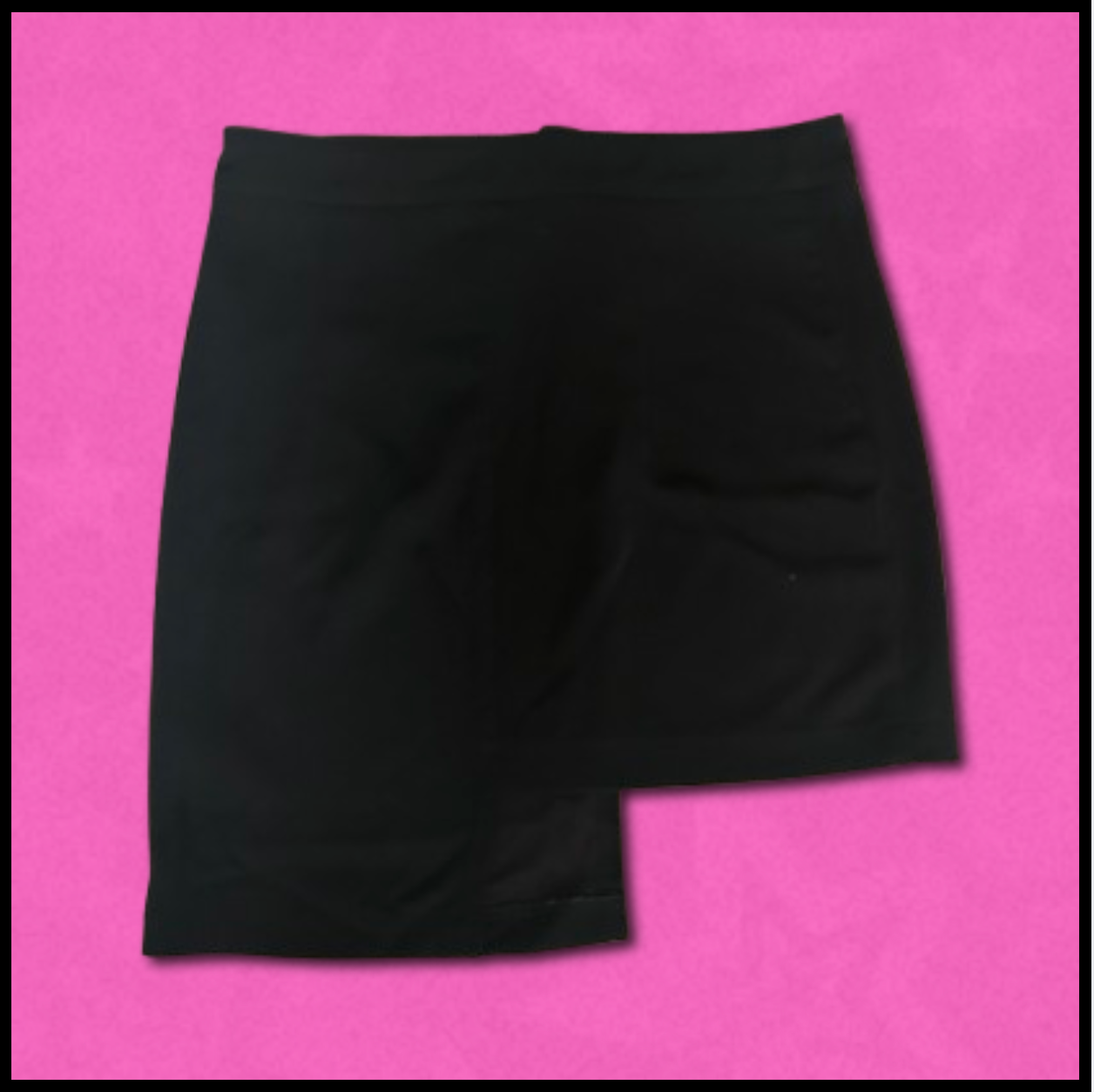 asymmetrical black skirt
