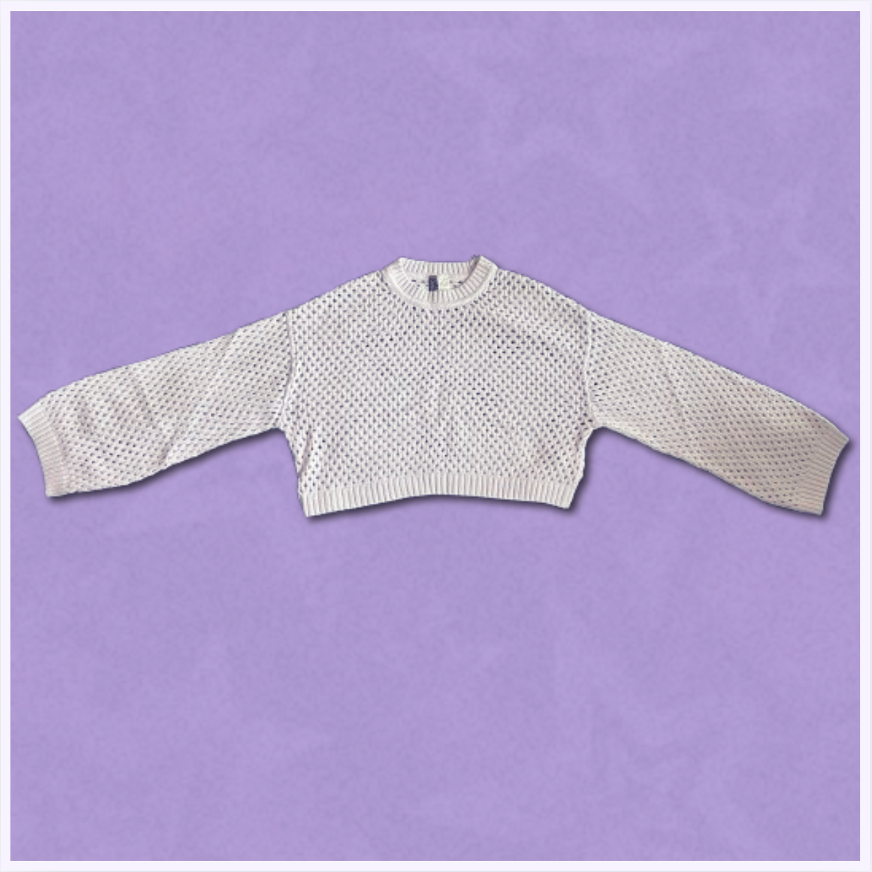 pale purple knitted top