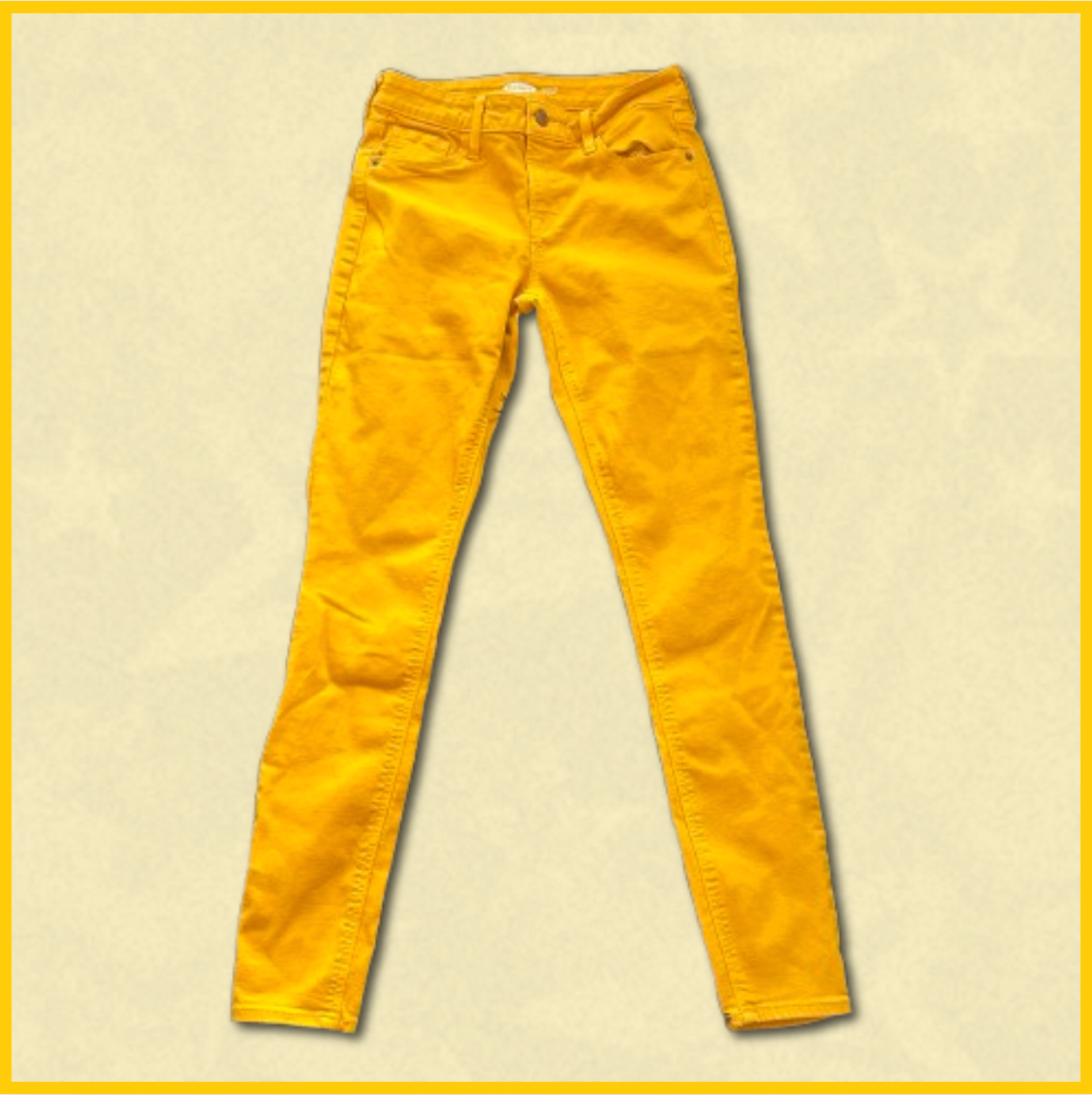 bright yellow "rockstar" super skinny jeans