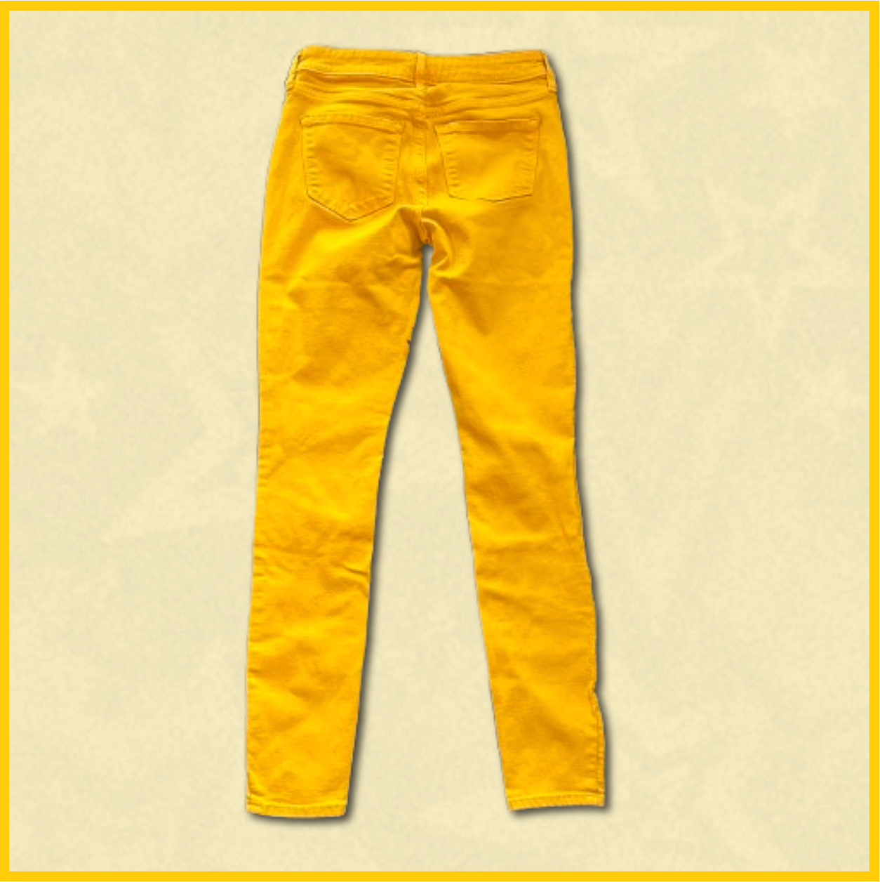 bright yellow "rockstar" super skinny jeans