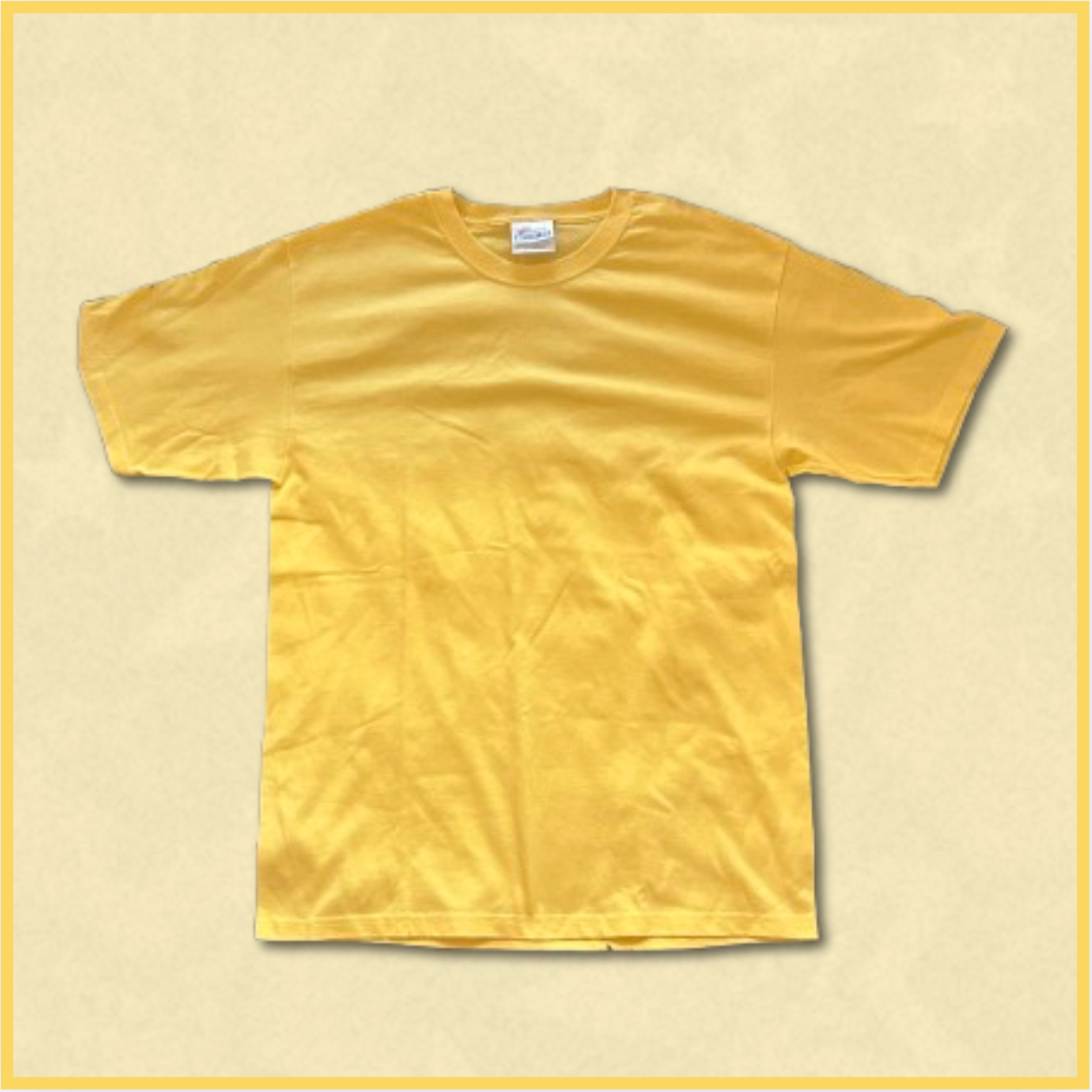 plain yellow tee