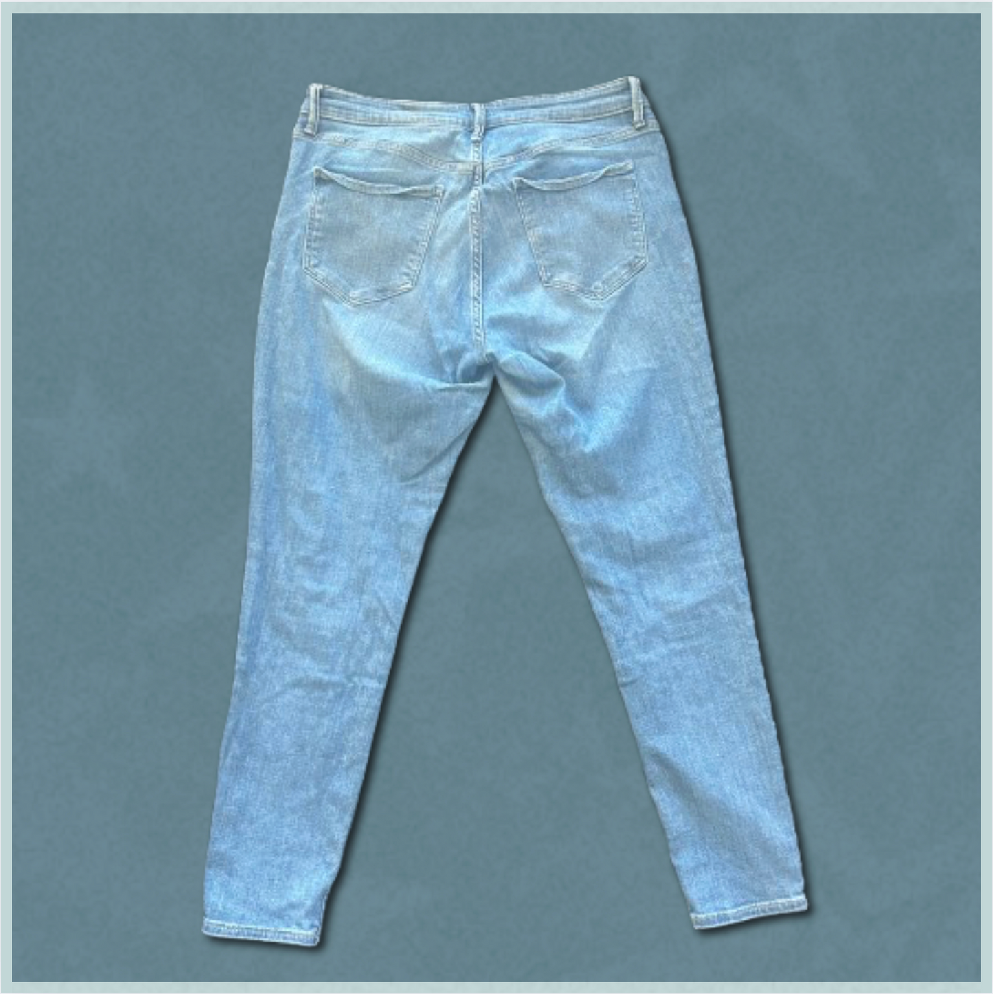 medium wash ripped "rockstar super skinny" jeans