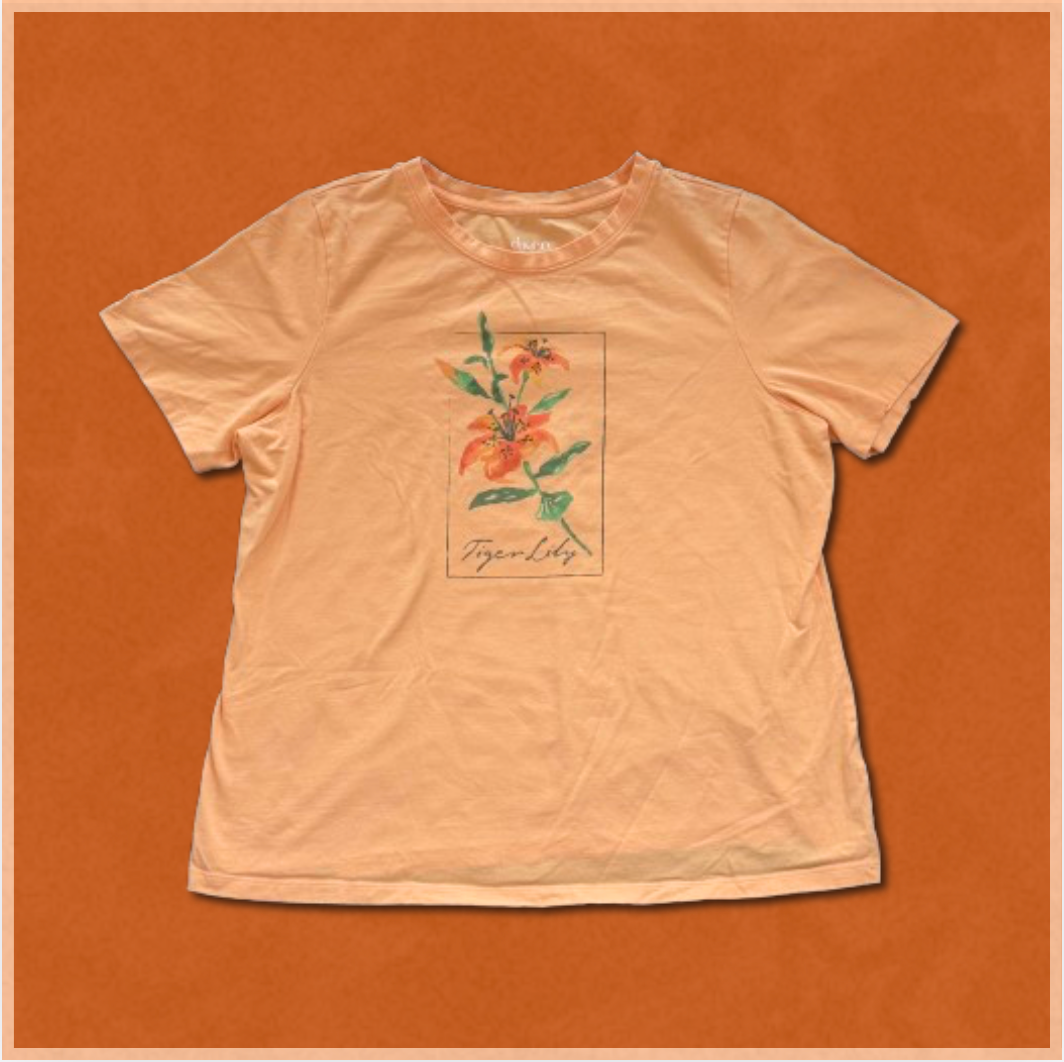 orange "tiger lily" tee