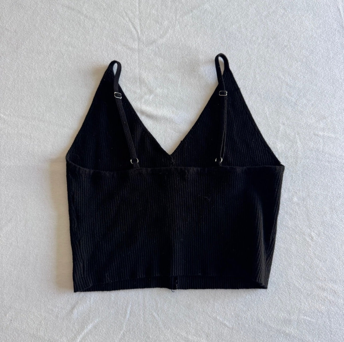 Black Knit Button Up Tank