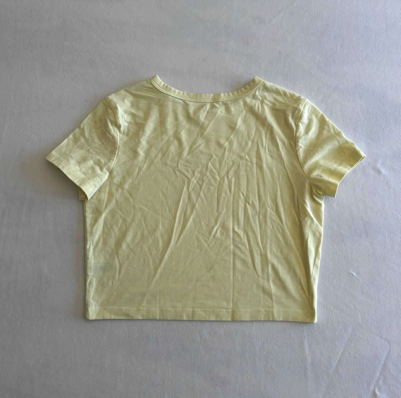 Yellow Flower Print Baby Tee