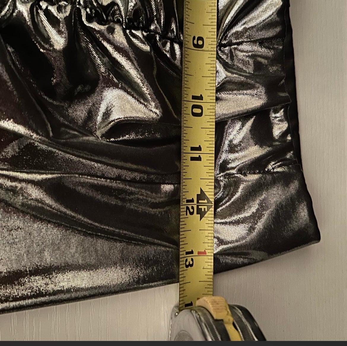 Deadstock NWT Vintage 1990s/Y2K Silver Midi/Maxi Skirt- Size M/L