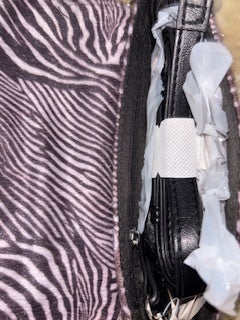 Purple Zebra Print Shoulder Bag