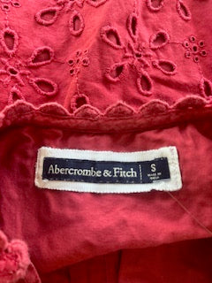 CANCER COLLECTION Abercrombie & Fitch Red Cami Button Top