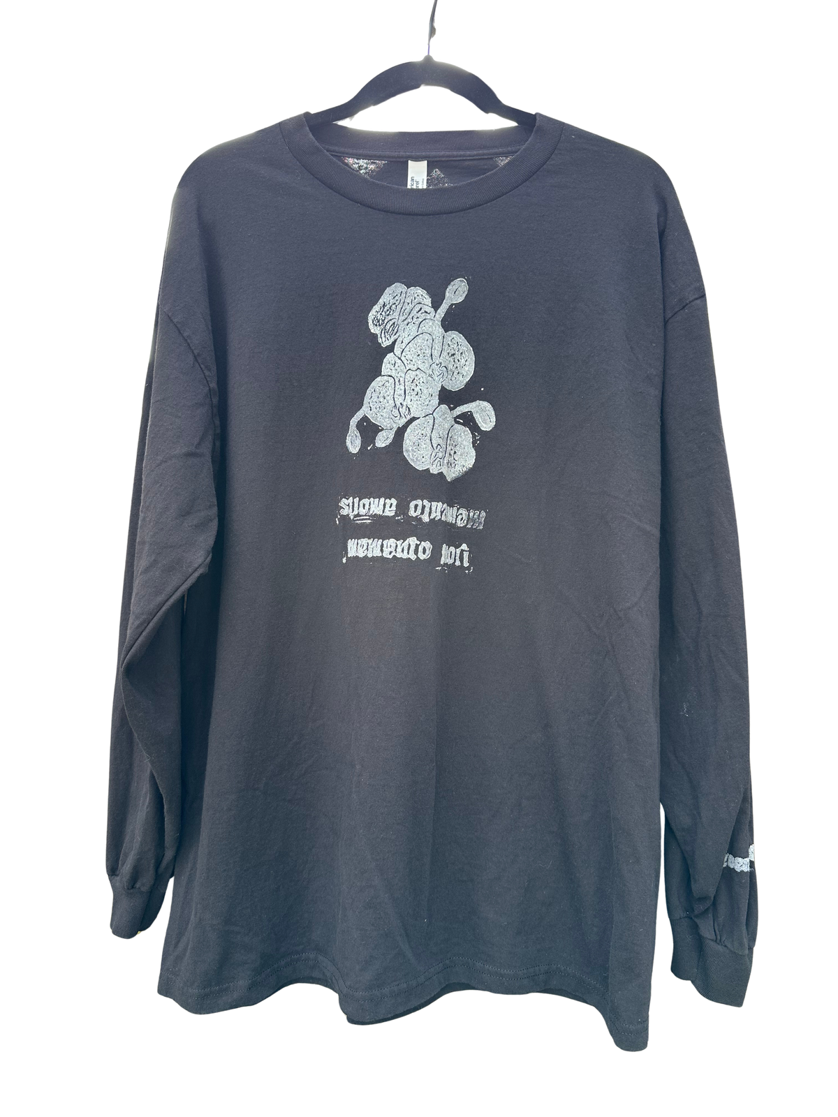 american apparel black long sleeve with orchid