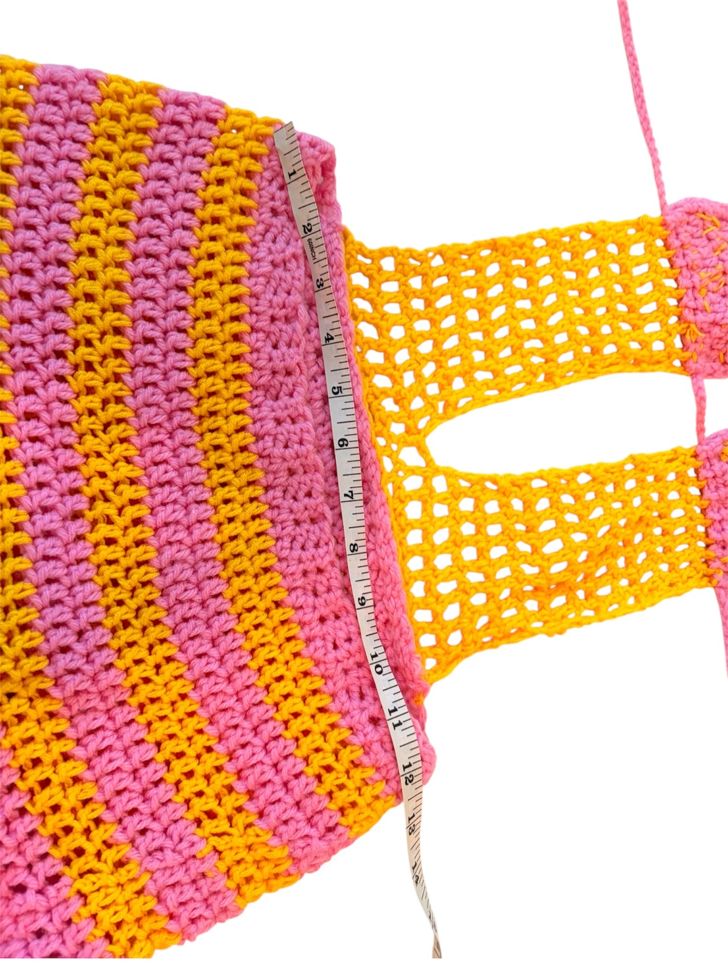 Pink/Yellow Stripes and Dots Minidress