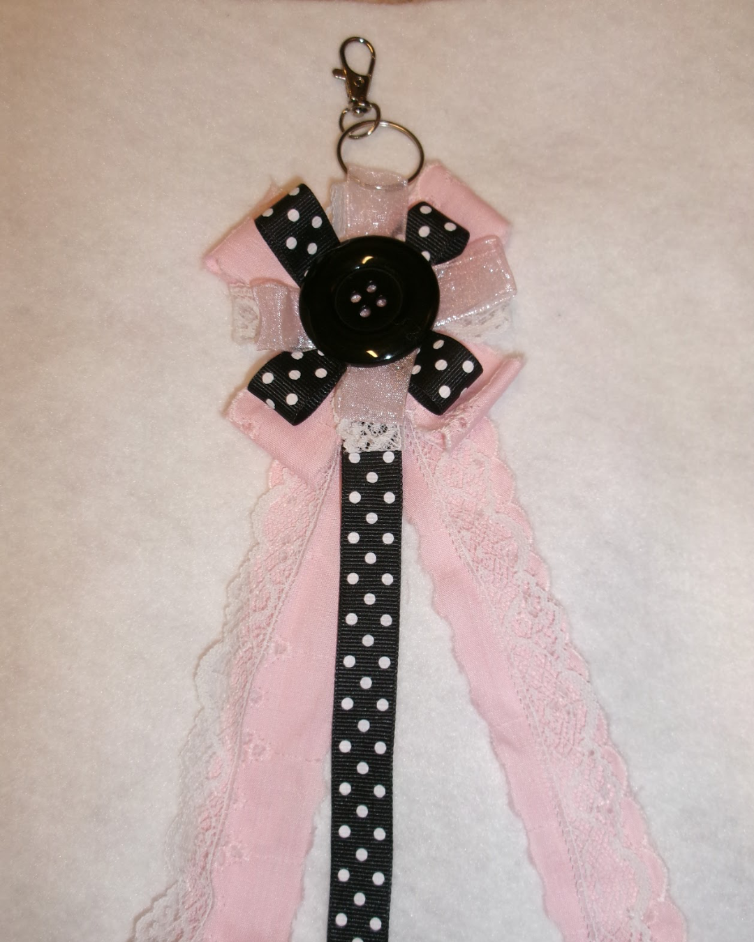 Pink and Black Rosette