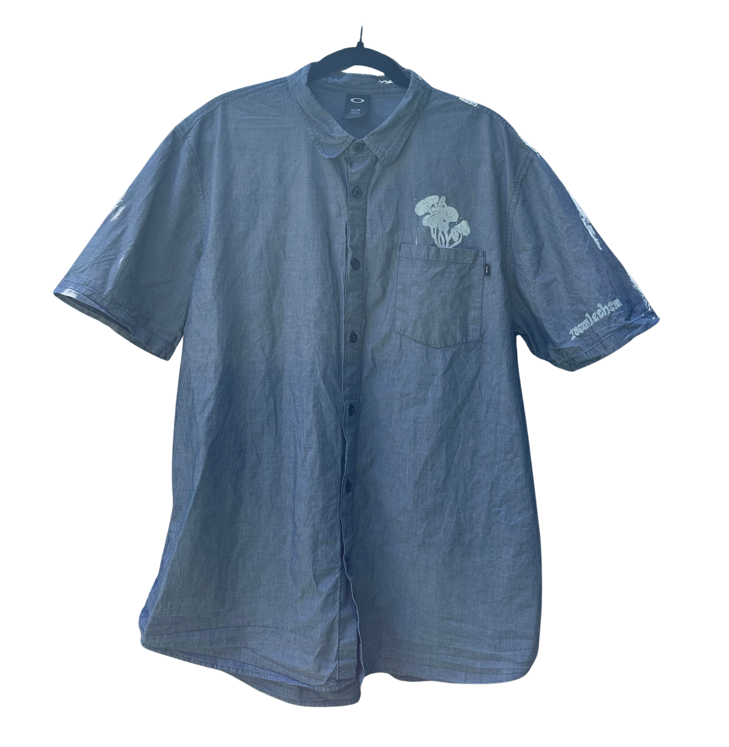 men's button up with mushroom