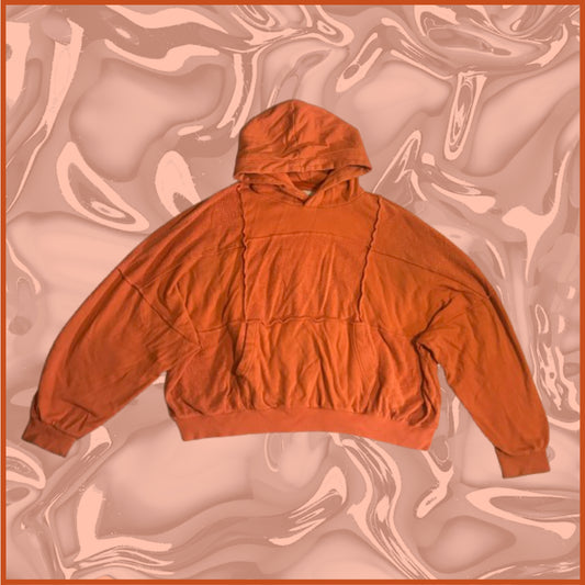 soft orange hooded sweater