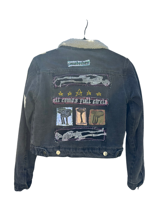 nth jean jacket with patches