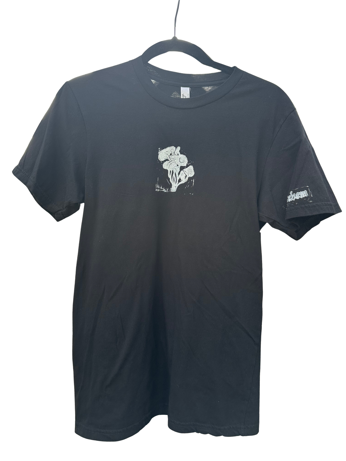 black american apparel short sleeve with mushroom
