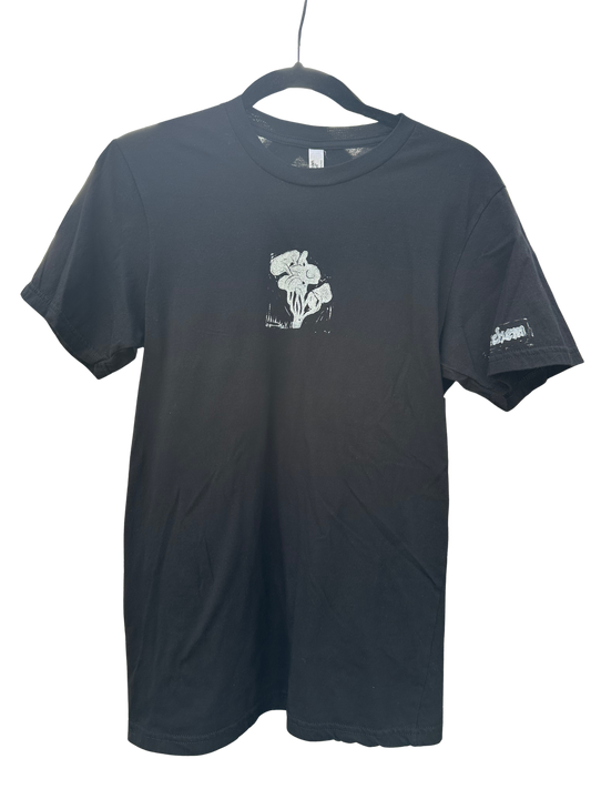 black american apparel short sleeve with mushroom