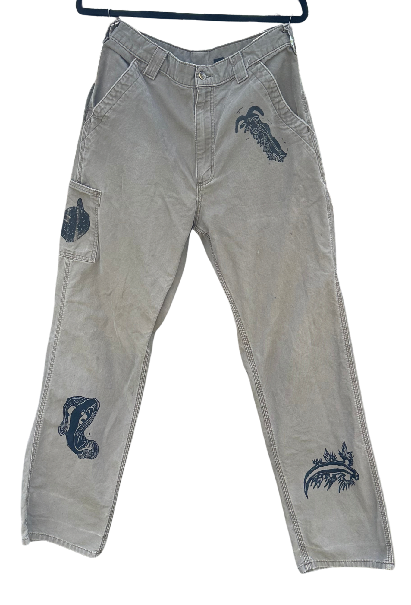 carhartt cargo pants with nudibranchs