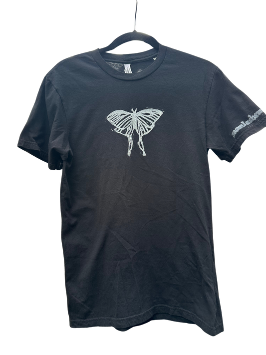 black american apparel short sleeve with luna moth