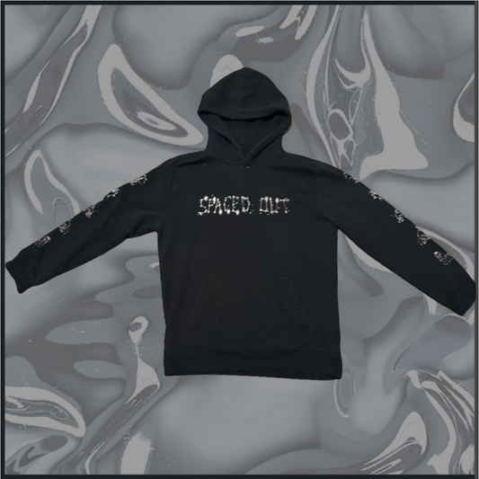 black starry "spaced out" hoodie