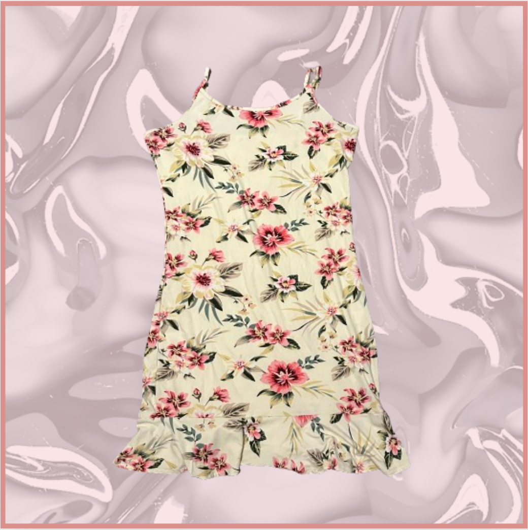 off-white floral bodycon dress