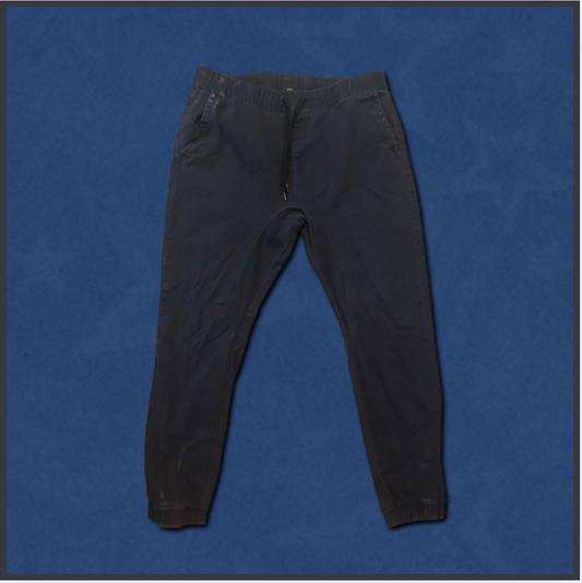blue-ish black "WT02" joggers