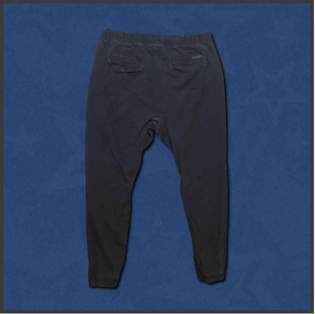 blue-ish black "WT02" joggers