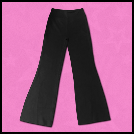 black flare athletic leggings