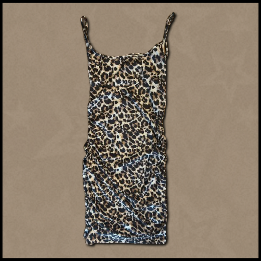 shorter bodycon cheetah print dress