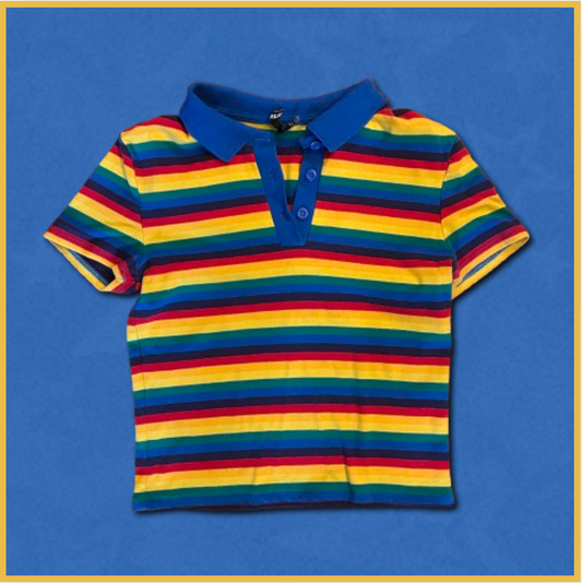 multicolored collared shirt