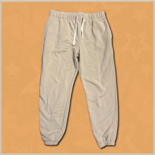 beige cuffed joggers