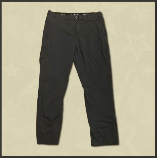 black slim business pants
