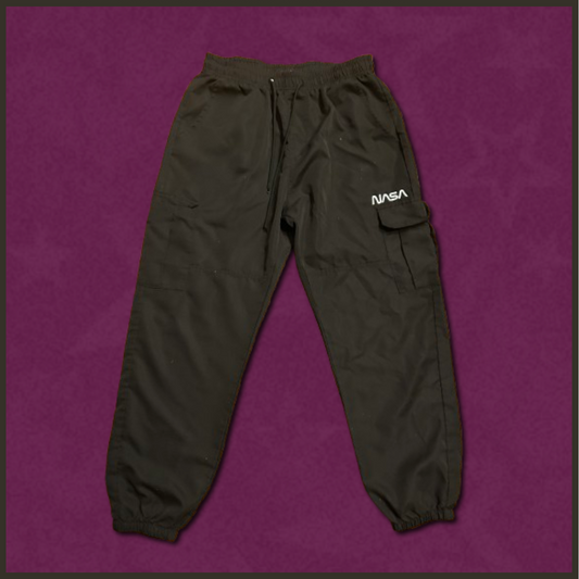 black unisex "nasa" joggers