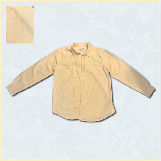 light yellow button-up top