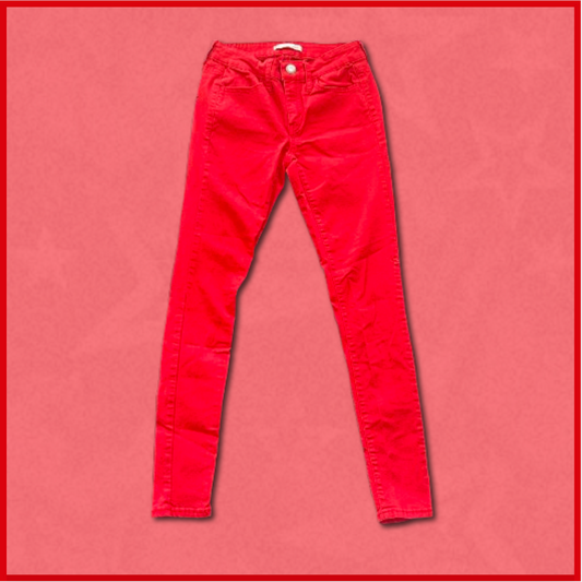 red low rise jeggings
