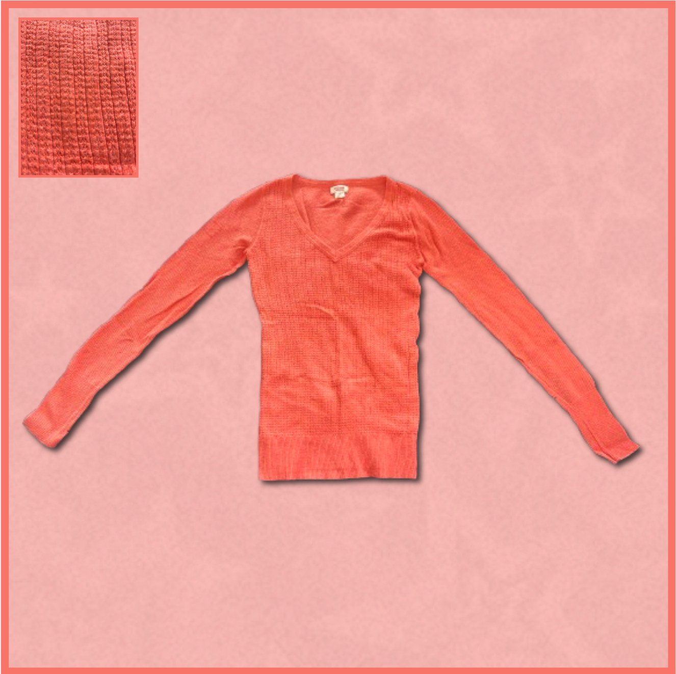 deeper coral slim-fitting sweater