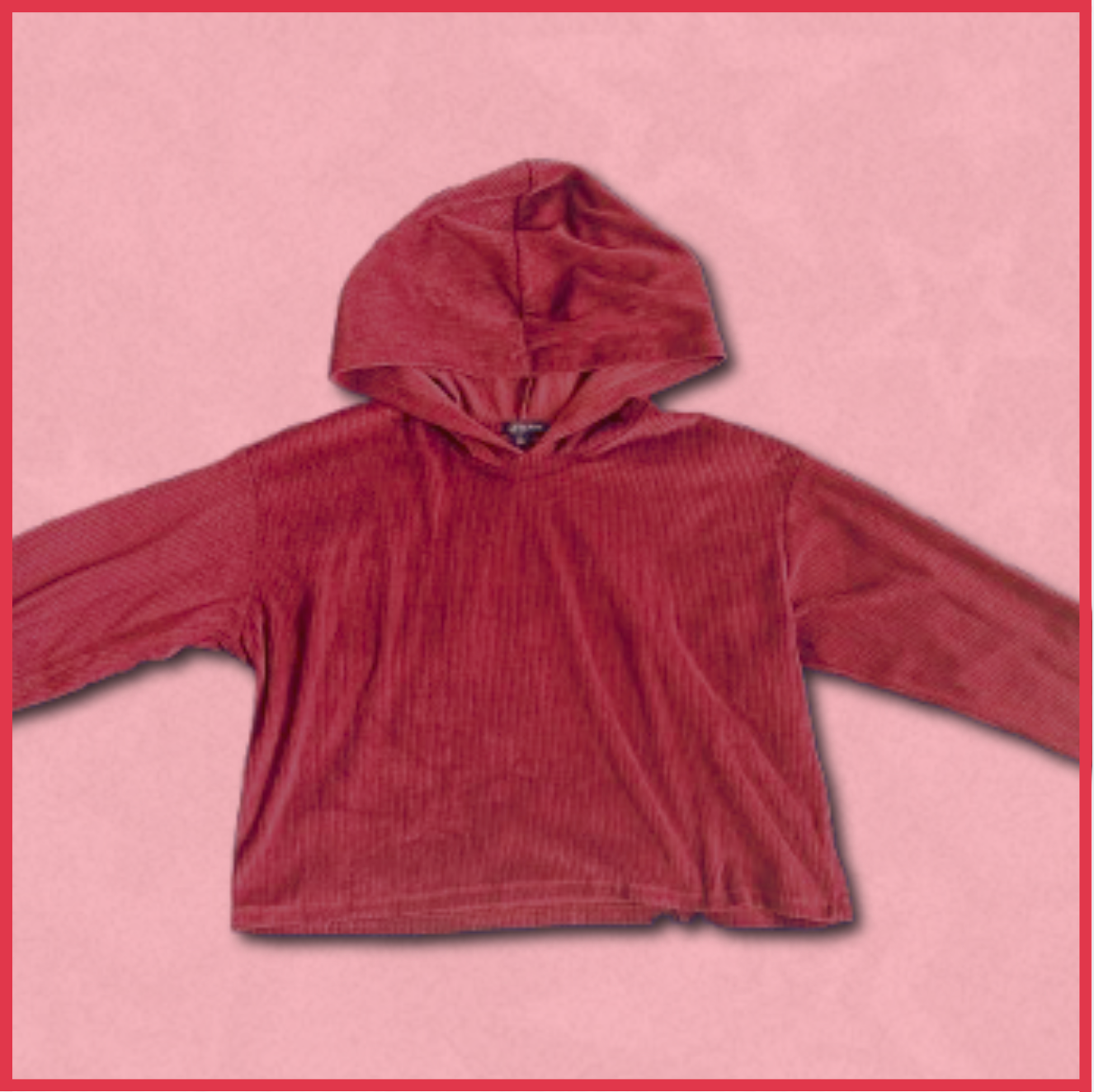 soft dark burgundy hooded sweater