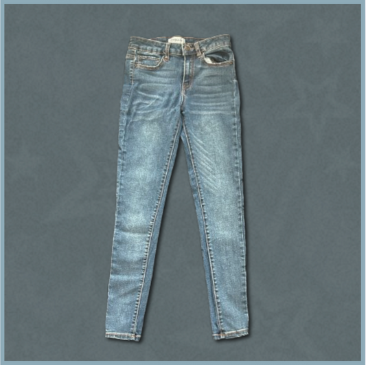 medium-wash skinny jeans