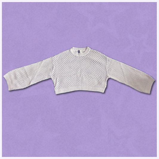 pale purple knitted top